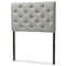 Baxton Studio Viviana Grey Upholstered Button-Tufted Twin Size Headboard 125-6975 - alternate 4